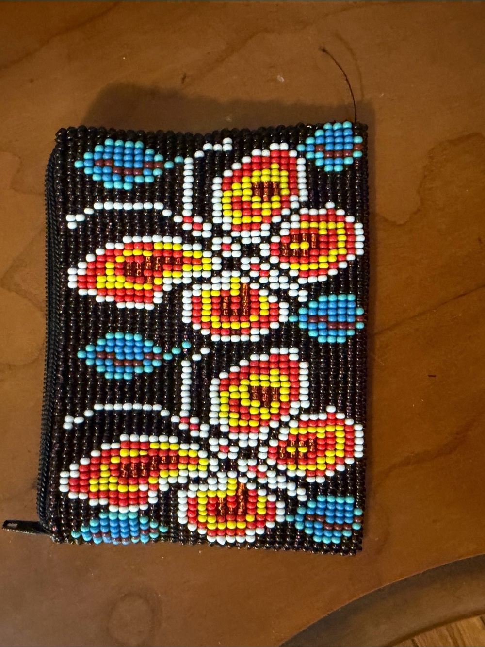 Beaded coin pouch